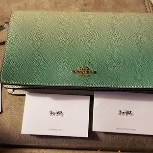 Coach crossbody ombre clutch